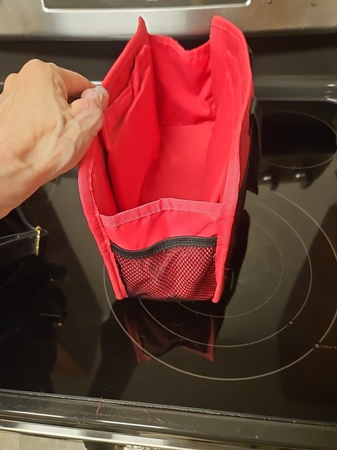 Avon Consultant Premier Beauty Business Tote Bag Purse Black & Pink With Insert
