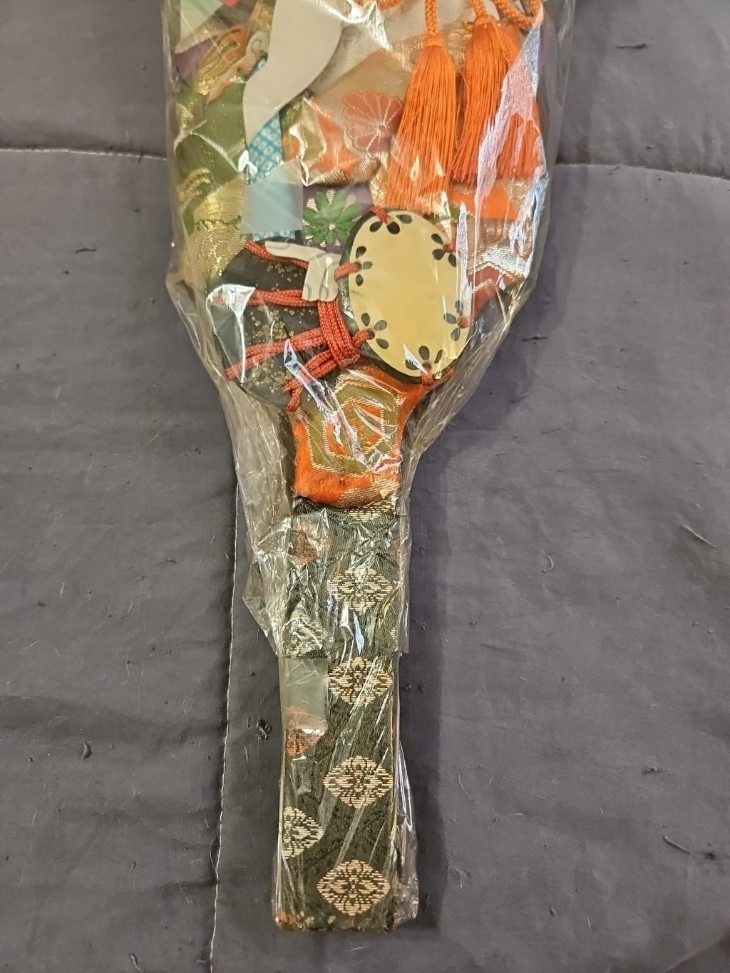 NIP Vintage Geisha Japanese Hagoita Wooden Badminton Paddle READ