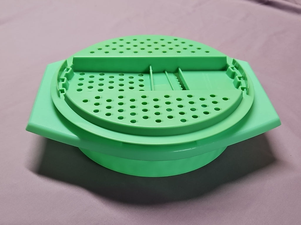 Vintage Tupperware Cheese Grater W/Bowl Jadeite Green 2 Pc Set - No Lid