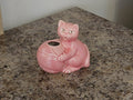 Prestige 1980 Pink Cat With Yarn Ball String Holder String Dispenser 4.5" X 5"