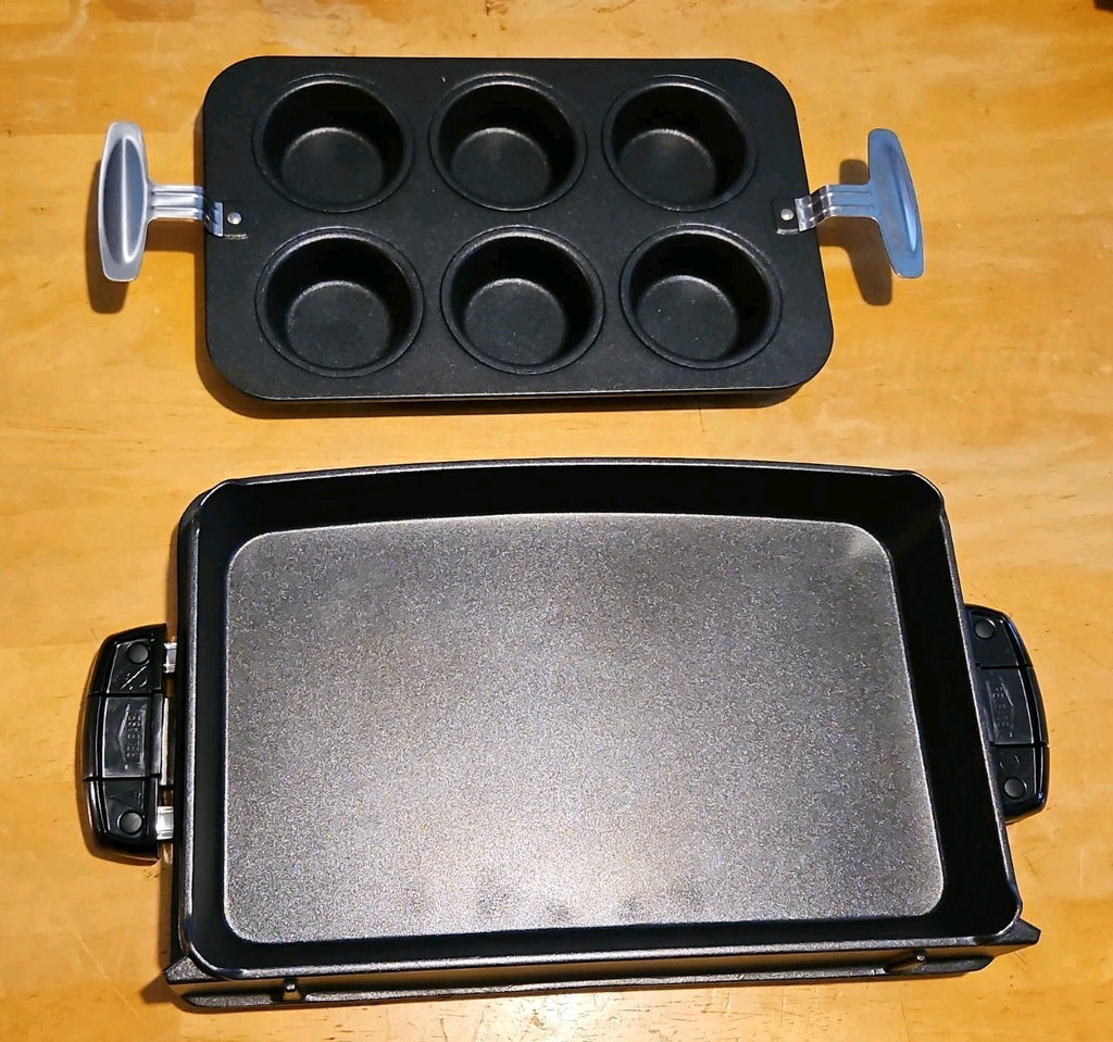 George Foreman Evolve Grill Baking Set Deep Bake Pan & 6-Cup Muffin Pan TSK2623E