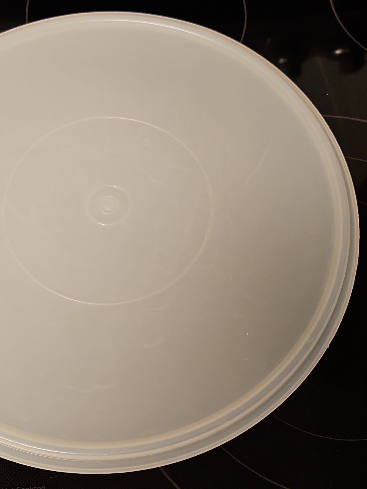 Vintage Tupperware Replacement Lid #224 Large Round Clear Sheer