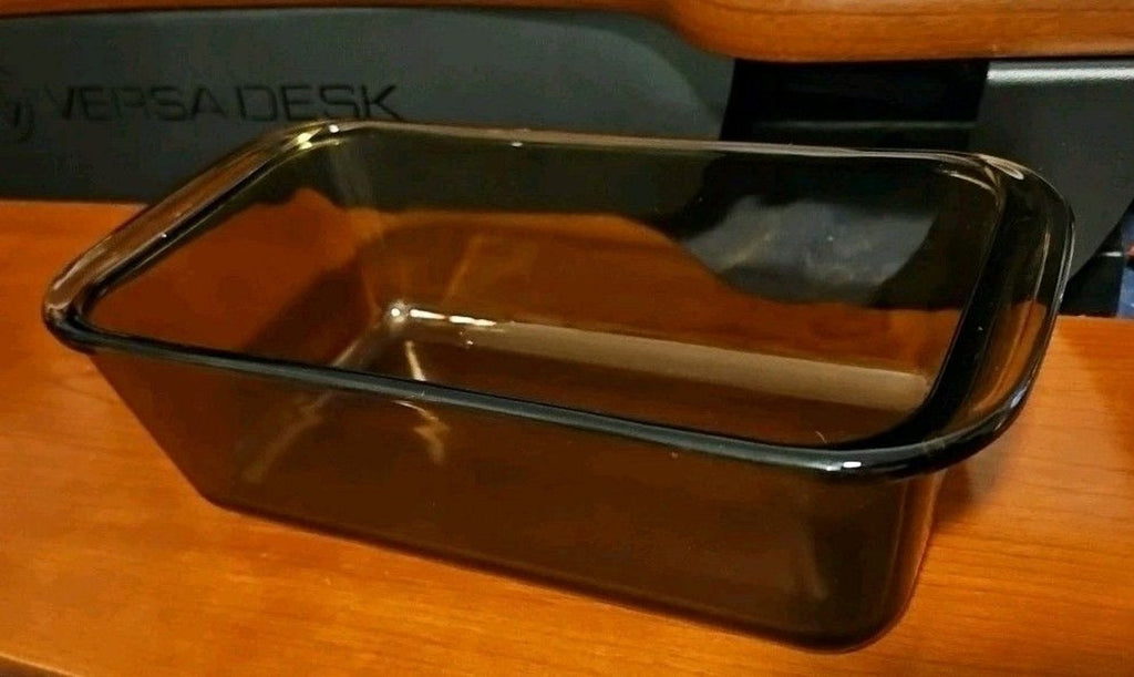Pyrex Amber Brown Glass 1.5 QT Casserole Dish Bread Loaf Pan #213 8.5x4.5x2.5
