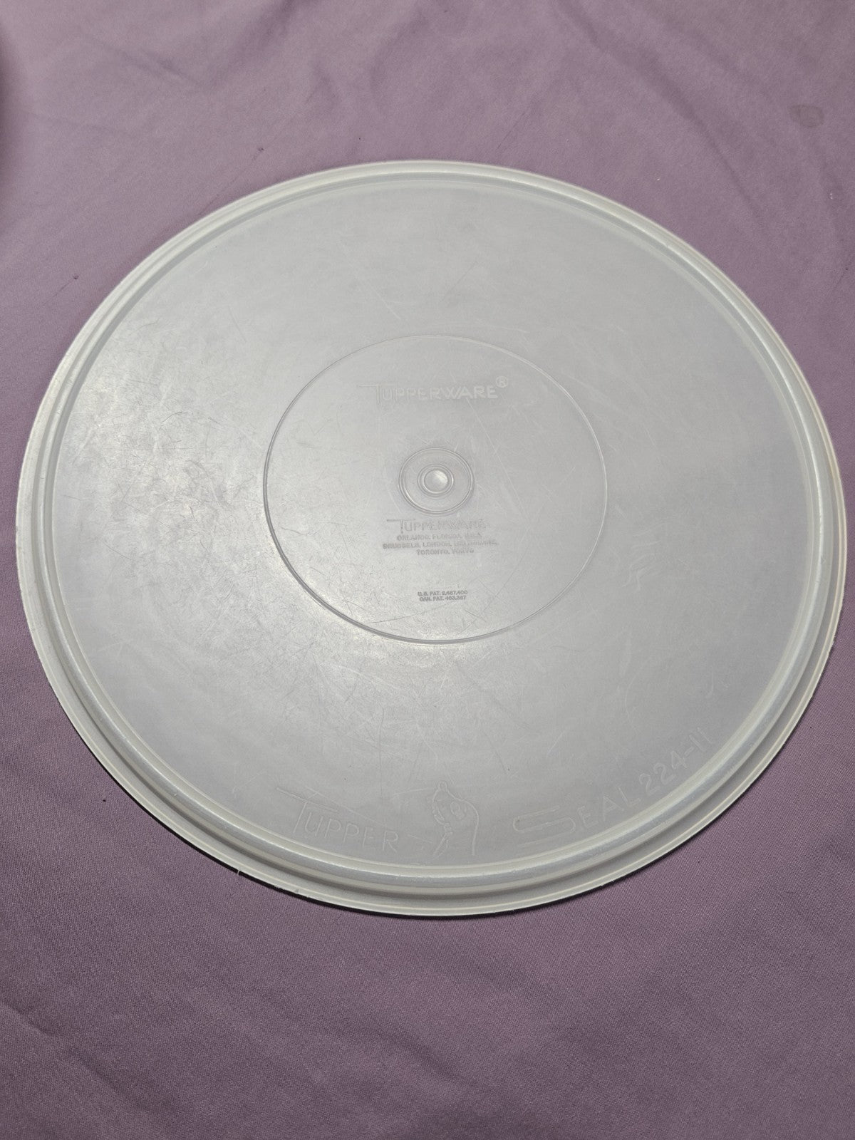 Vintage Tupperware Sheer Cupcake Keeper #242 w/Lid Seal #224 READ