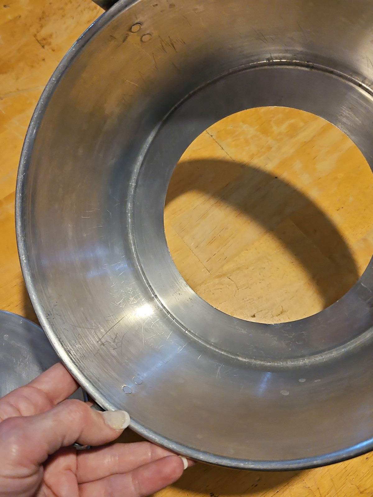Vintage Mirro Aluminum 10" Angel Food Cake Pan W/ Base Insert 5394M 2 Piece Set