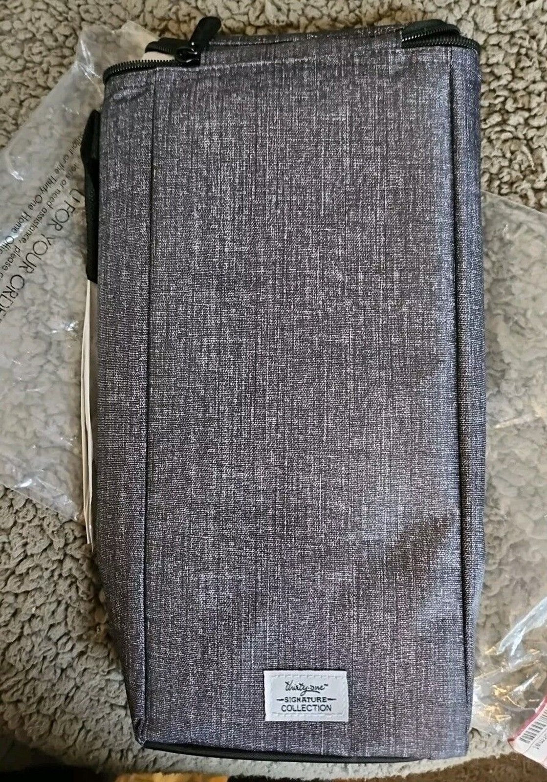 Thirty-One Small Thermal Insert 569A Charcoal Crosshatch NIP