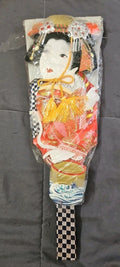 NIP Vintage Geisha Japanese Hagoita Wooden Badminton Paddle