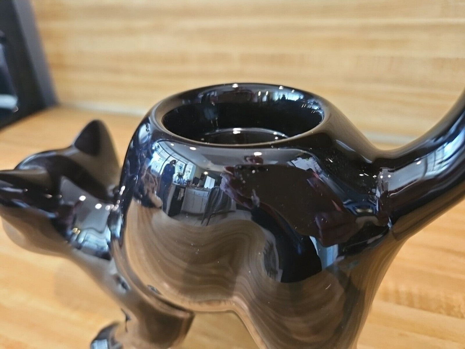 PARTYLITE Black Cat Ceramic Tealight Candle Holder Display Use Only