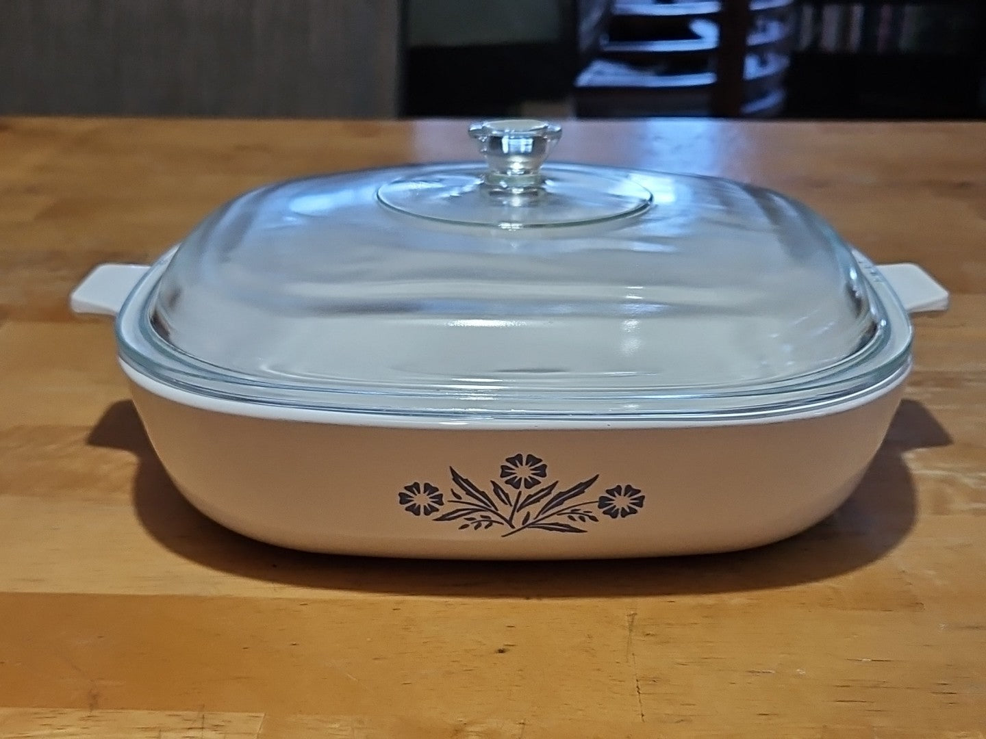 Vintage Corning Ware Blue Cornflower P-10-B Casserole 9.5" Dish W/Glass Lid EUC