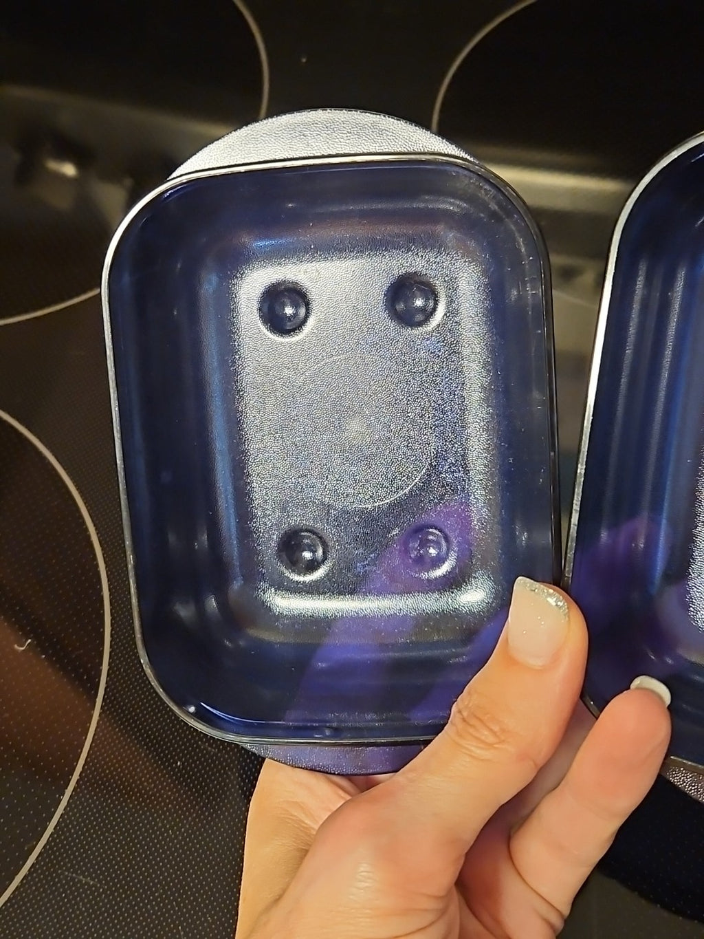 Set Of 2 Tupperware 1 Cup Vent & Serve 3387A Indigo Blue Containers with Lids