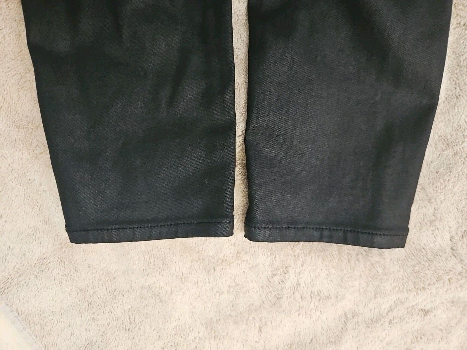 Abercrombie & Fitch High Rise Super Skinny Ankle Black Coated Jeans Size 2