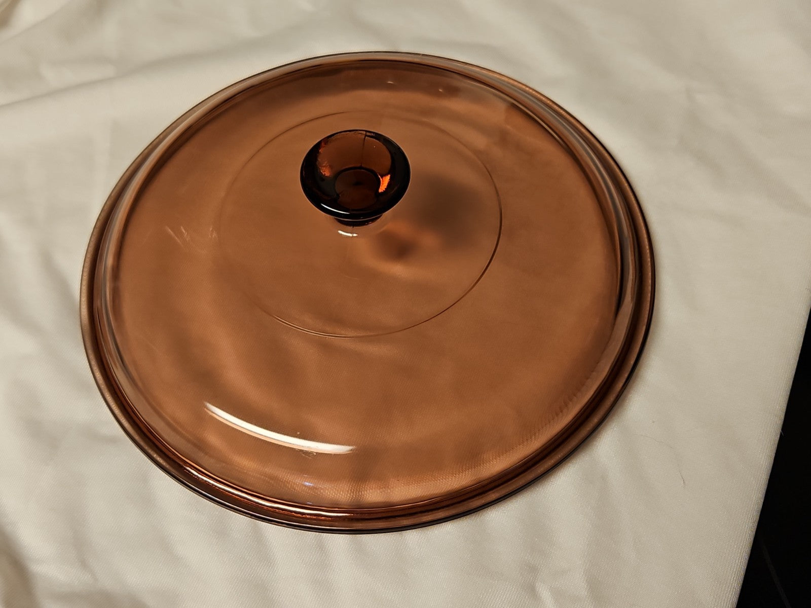 Vintage Corning Ware Visions Cranberry V-1.5-C Pyrex Glass Replacement Lid 8"