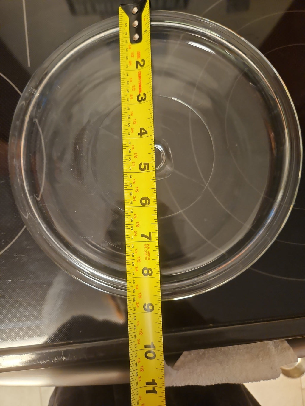 Vintage 8.75" Anchor Hocking Clear Glass Casserole Lid with Square Knob