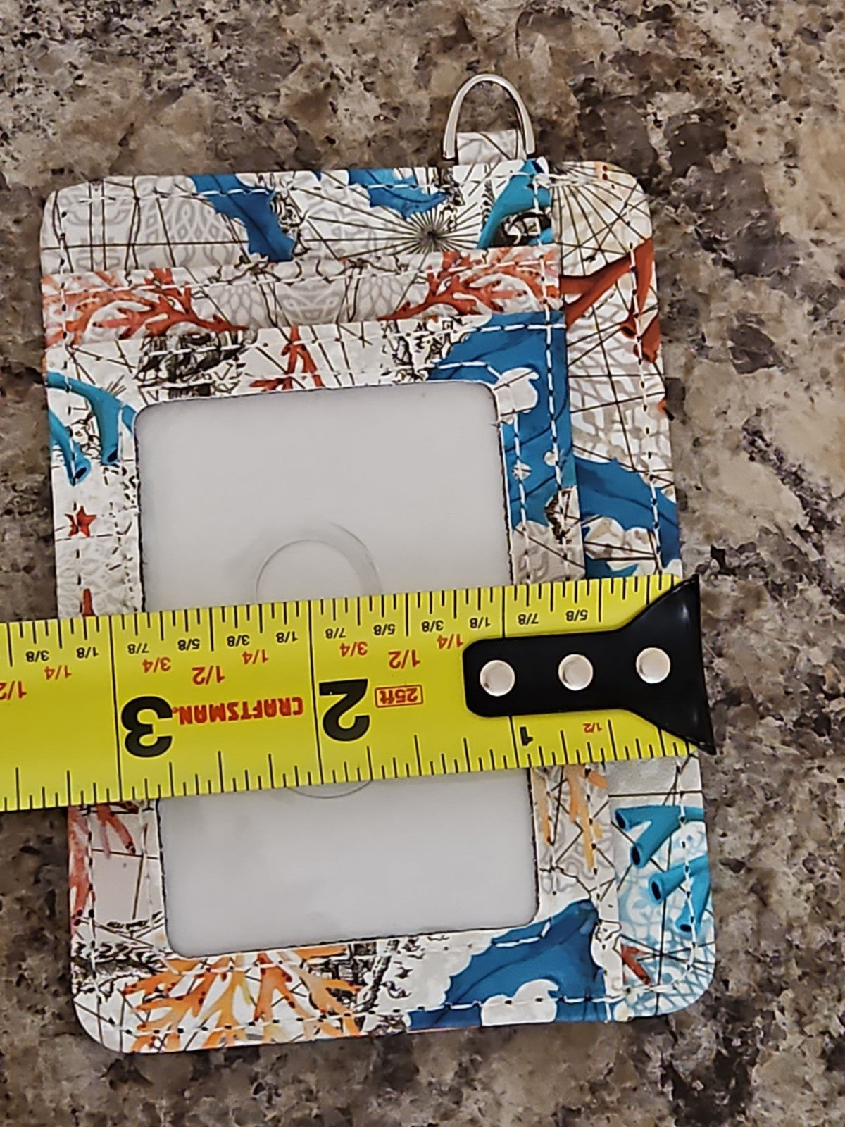 NWOT Sea Turtle RFID Credit Card Holder Wallet Women ID Window Keychain