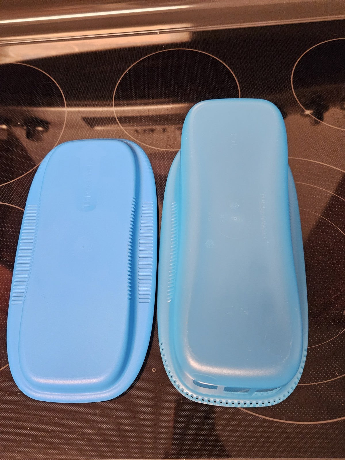 Blue Tupperware Microwave Pasta Maker Spaghetti Cooker #6775A W/ Lid #7209A EUC