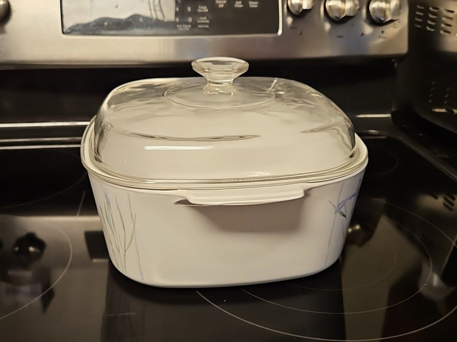 Vintage Corning Ware A-5-B 5 Liter Casserole Dish Shadow Iris 10"x10"x4" & Lid