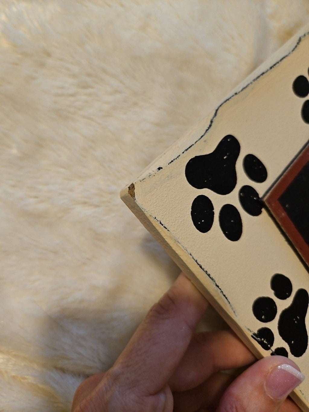 Rustic Spoiled Cat, I'm Well Trained Pawprint Wood Plaque Sign Pet Wall Art