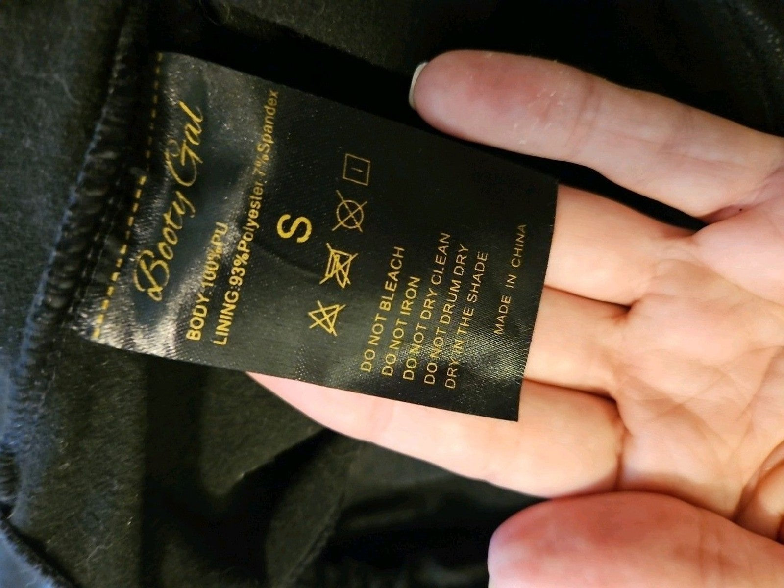 Booty Gal Faux Leather Leggings For Women High Waist Pants Size S