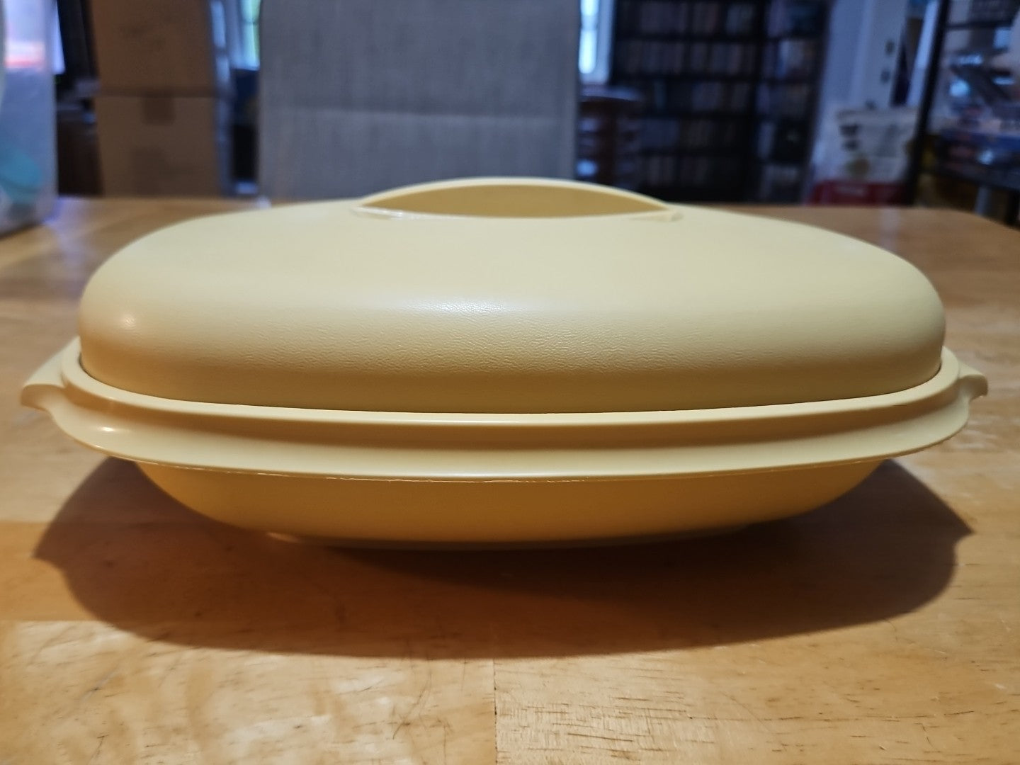Vintage Tupperware Microwave Steamer #1273 Harvest Gold 3 Piece Set