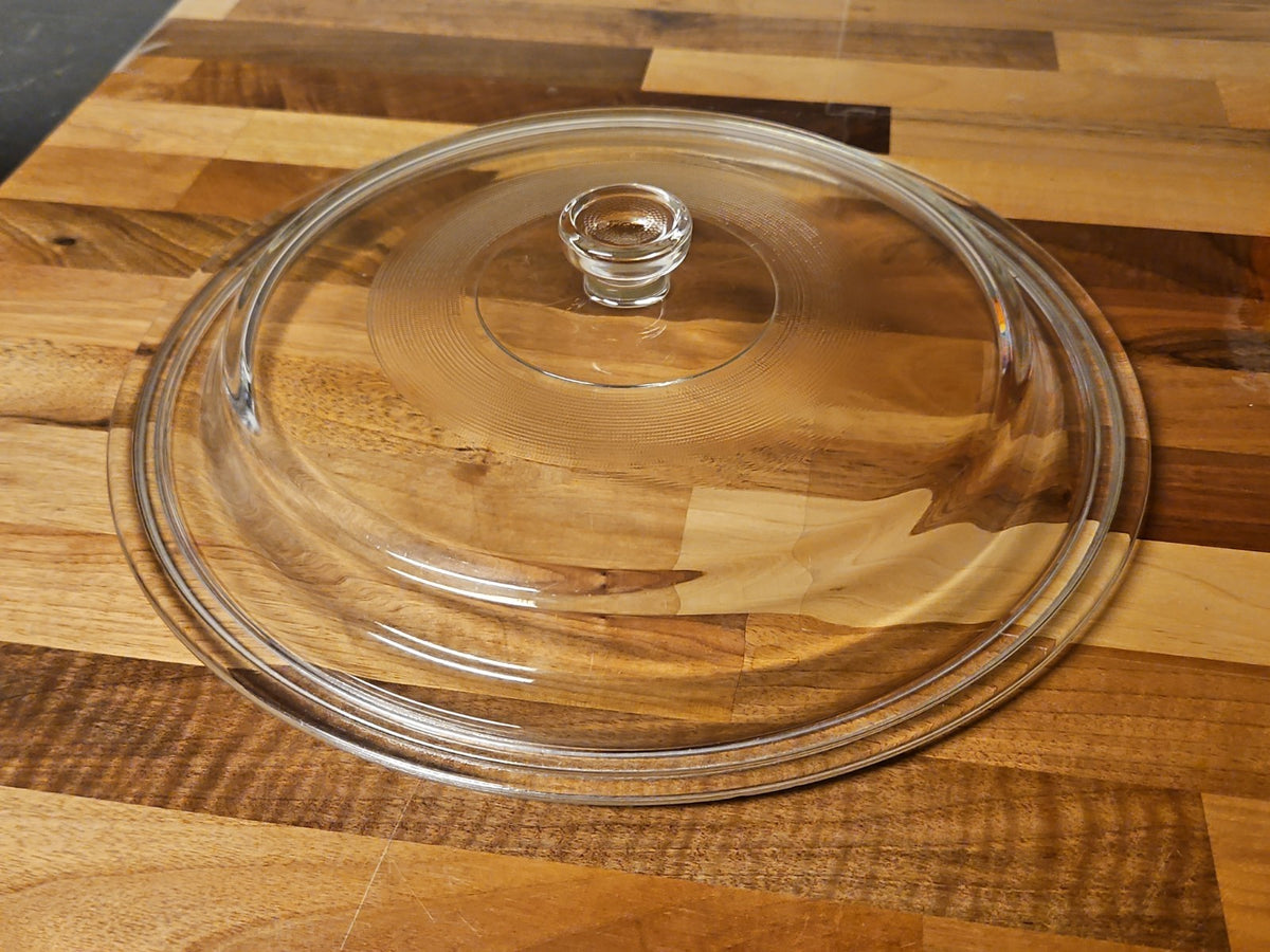 Vintage Clear Glass Lid - 11.5” Inside 12.25” Outside Casserole Slow Cooker Lid