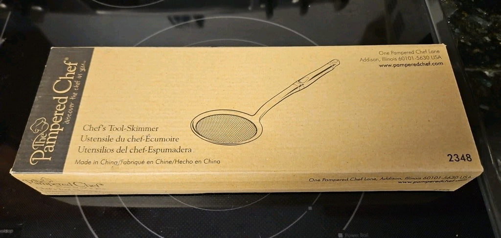New In Box Pampered Chef Chef's Tool Skimmer Retired Piece