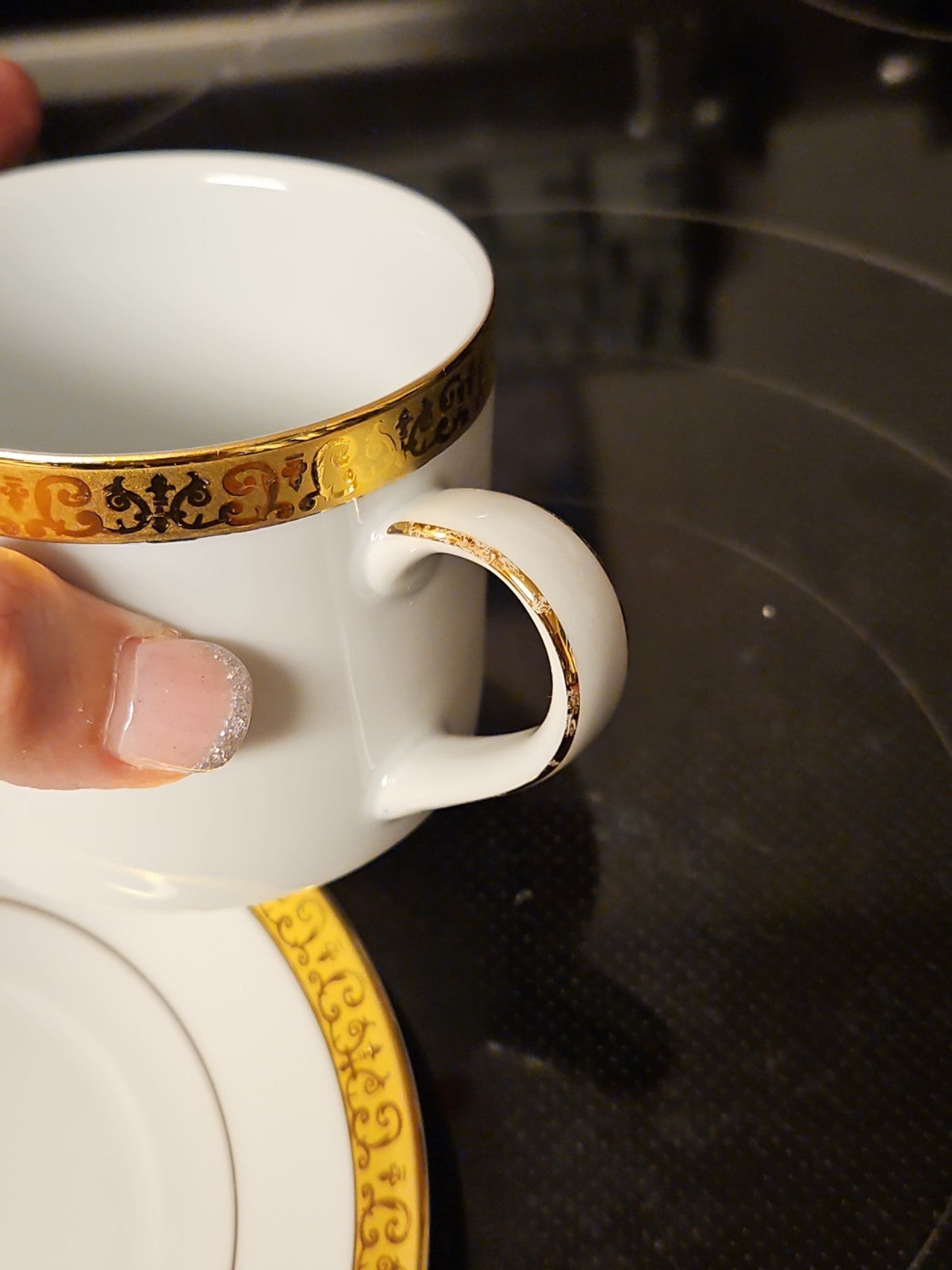 Vintage 1991 Royal Gallery Gold Buffet Cup and Saucer Set EUC