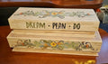 2 Elegant Storage Box Set Inspirational Dream Imagine Theme Gold Accents