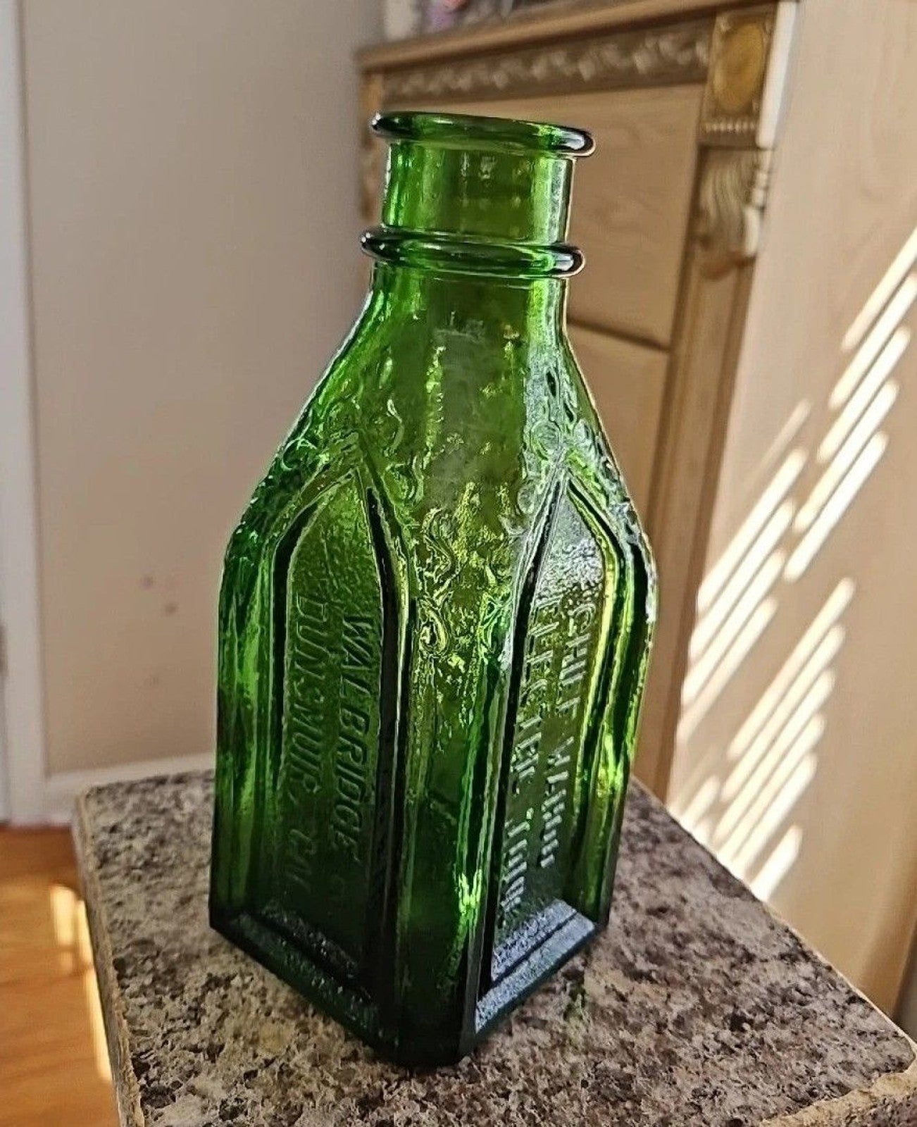 Vintage Wheaton Chief Wahoo Electric Tonic Green 8 in Bottle