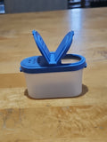 Vintage Tupperware Modular Mates Small Spice Shaker W/ Blue Lid #1843 & #1844