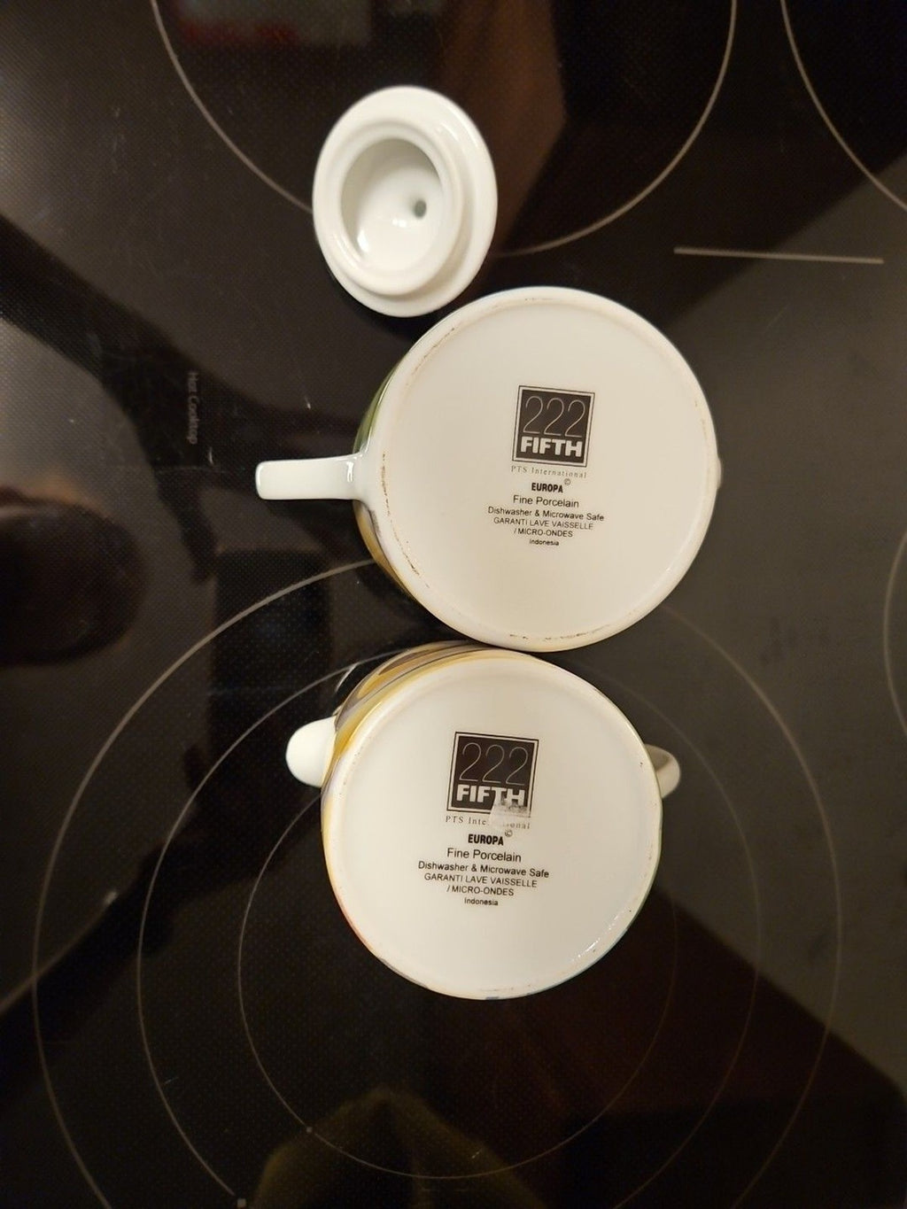 222 Fifth Fine China Europa Pattern Sugar and Creamer Set