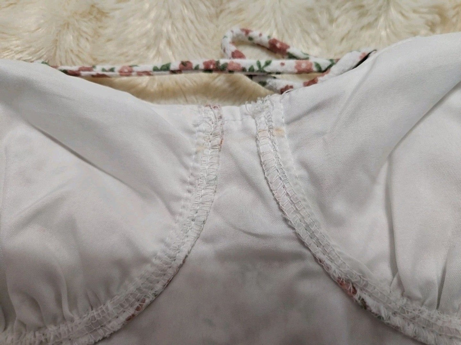 Princess Polly Womens Size 4  Acer Bustier Cropped White Floral Top