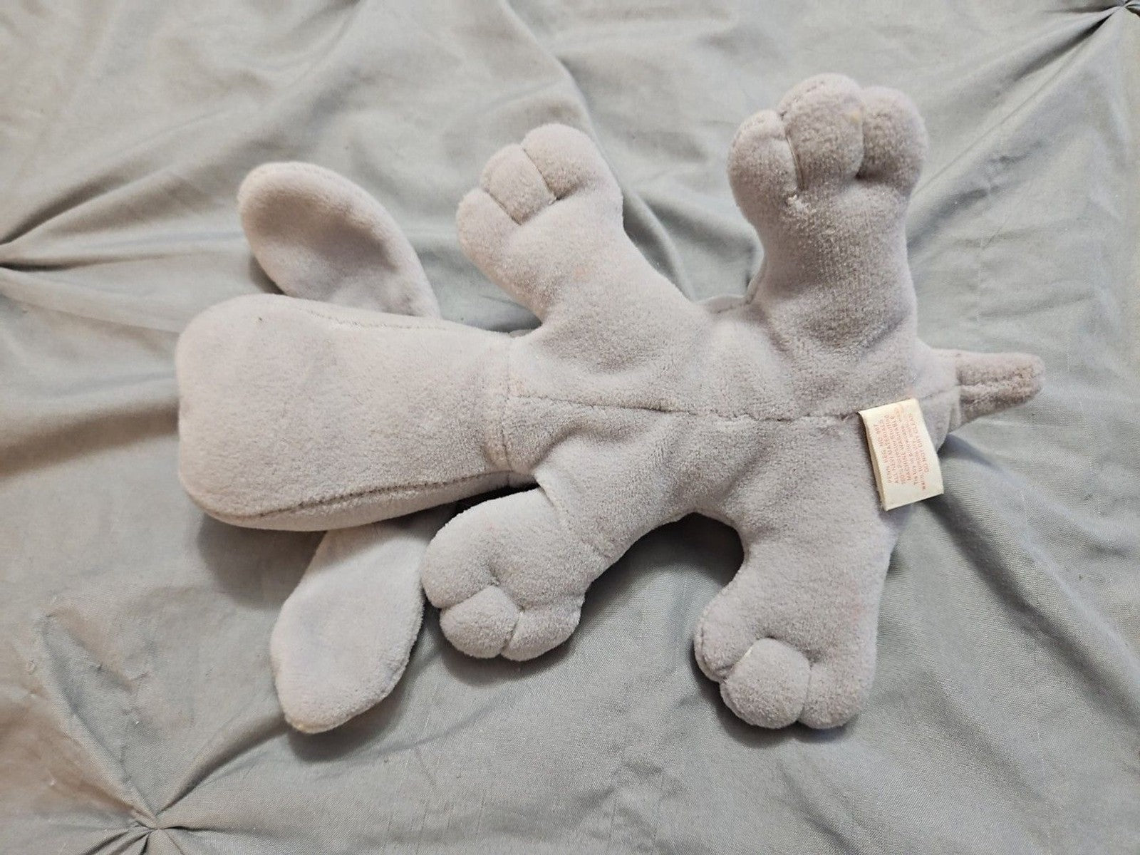 Vintage Pound Puppy Plush 1985 7 inch Light Gray Puppy No Tag