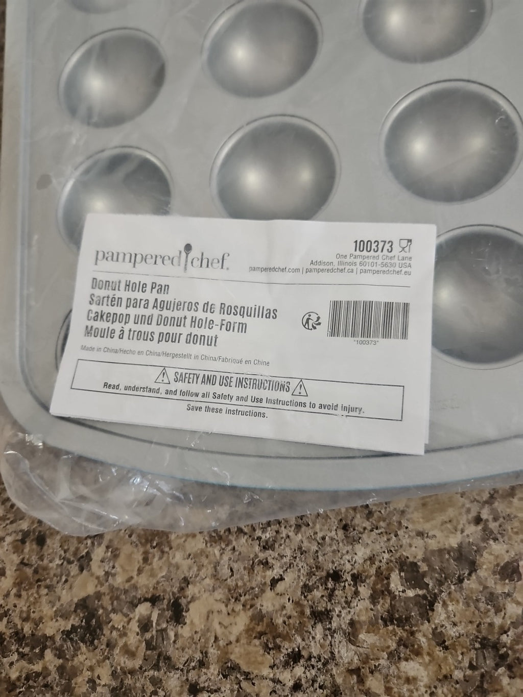 NIP Pampered Chef Donut Hole Cake Pop Pan #100373 Teal