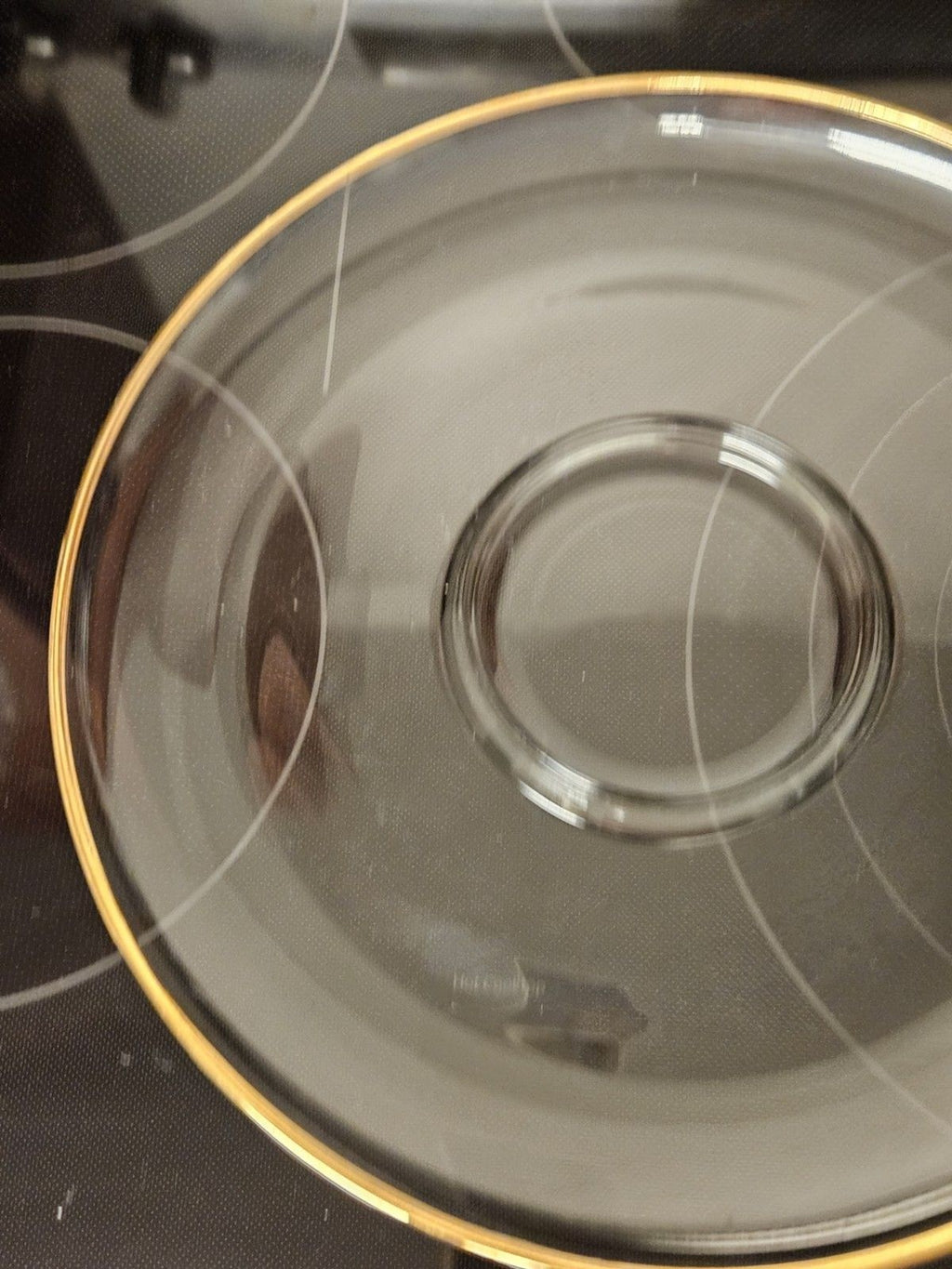 Vintage Toscany Round Serving Tray W/ Dip Bowl 24 Karat Gold Rim Costa D'oro