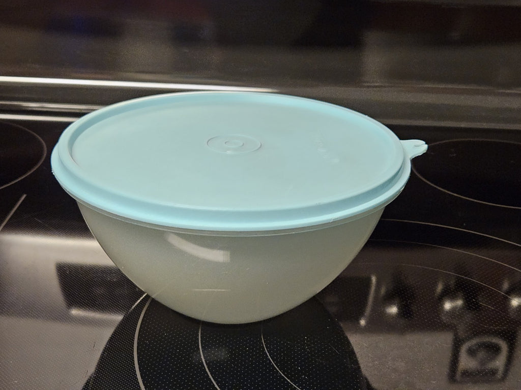 Tupperware Wonderlier Bowl Sheer With Teal Lid Seal 235-21