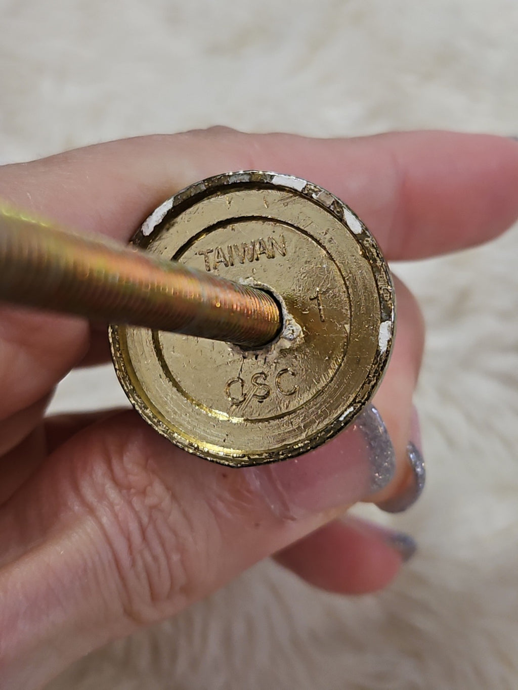 Vintage Brass Tone Wall Mounted Curtain Tie Back Hook Taiwan CSC #1