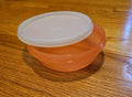 Orange Tupperware Stuffables Bowl 5422A-7 With Sheer Lid 1928-1