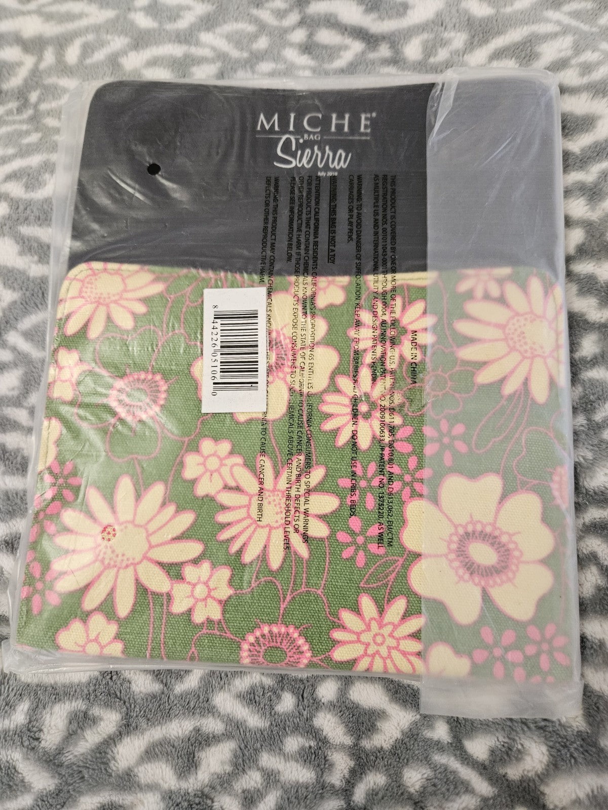 New In Package Miche Sierra Petite Shell Green Floral Canvas