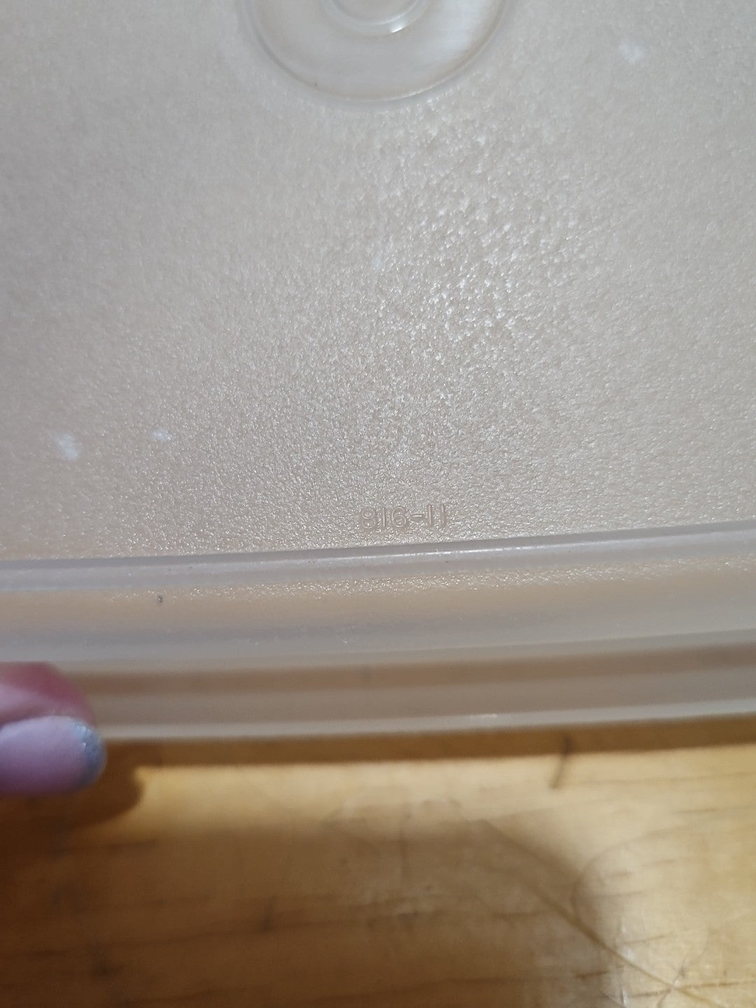 Vintage Tupperware Deli Meat Cheese Keeper Sheer 816 W/ Sheer Lid 817