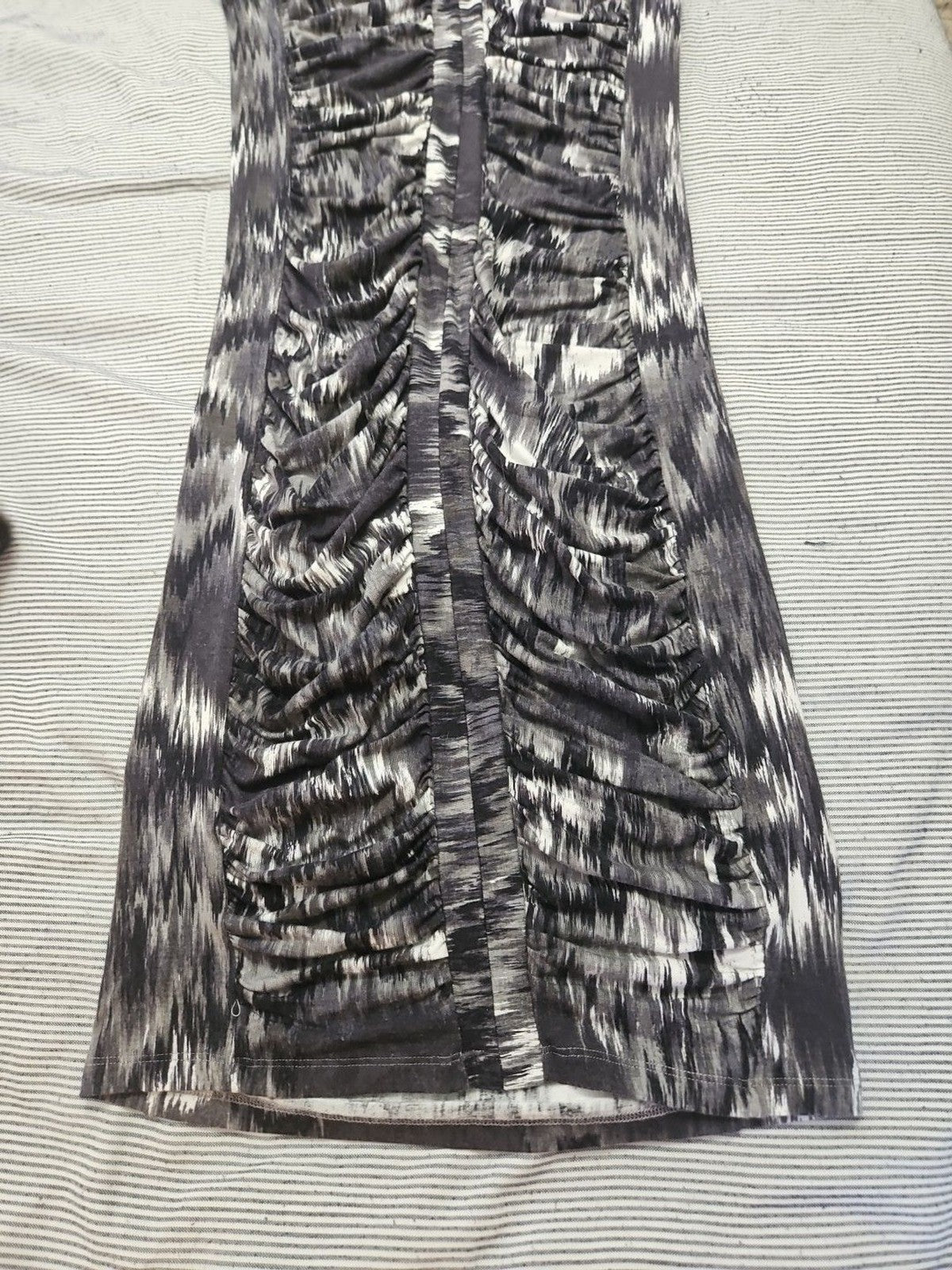 Kenneth Cole New York Women’s Sz Small Ruched Rite Dress Black & White Mosaic
