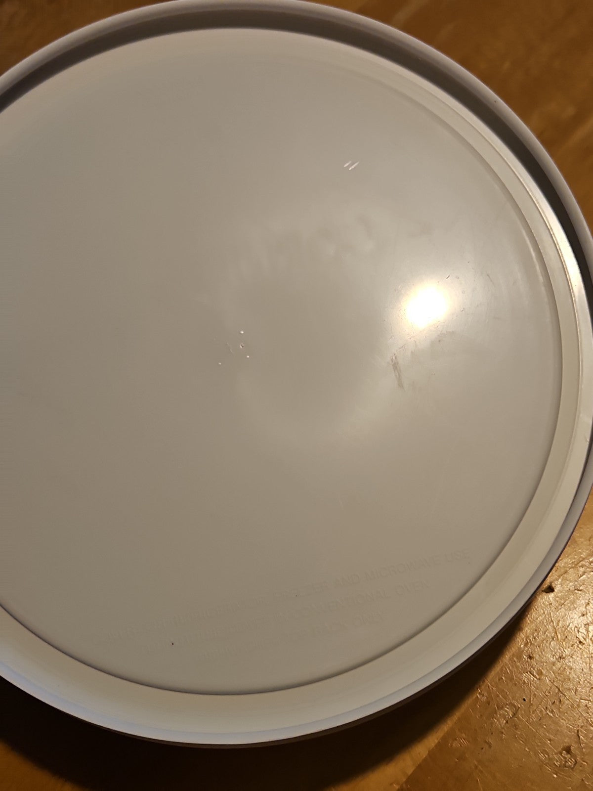 Replacement Corning Ware White FS-1-PC / F-1-PC Round Plastic Lid Fits 2.5QT
