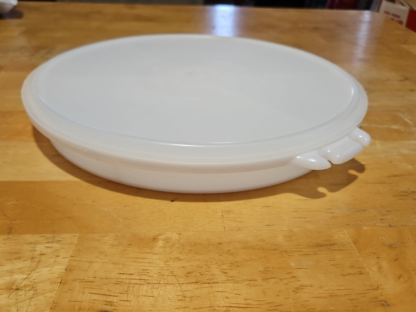 Vintage Tupperware #405 White Divided Tray W/ Sheer Lid 224 - No Handle