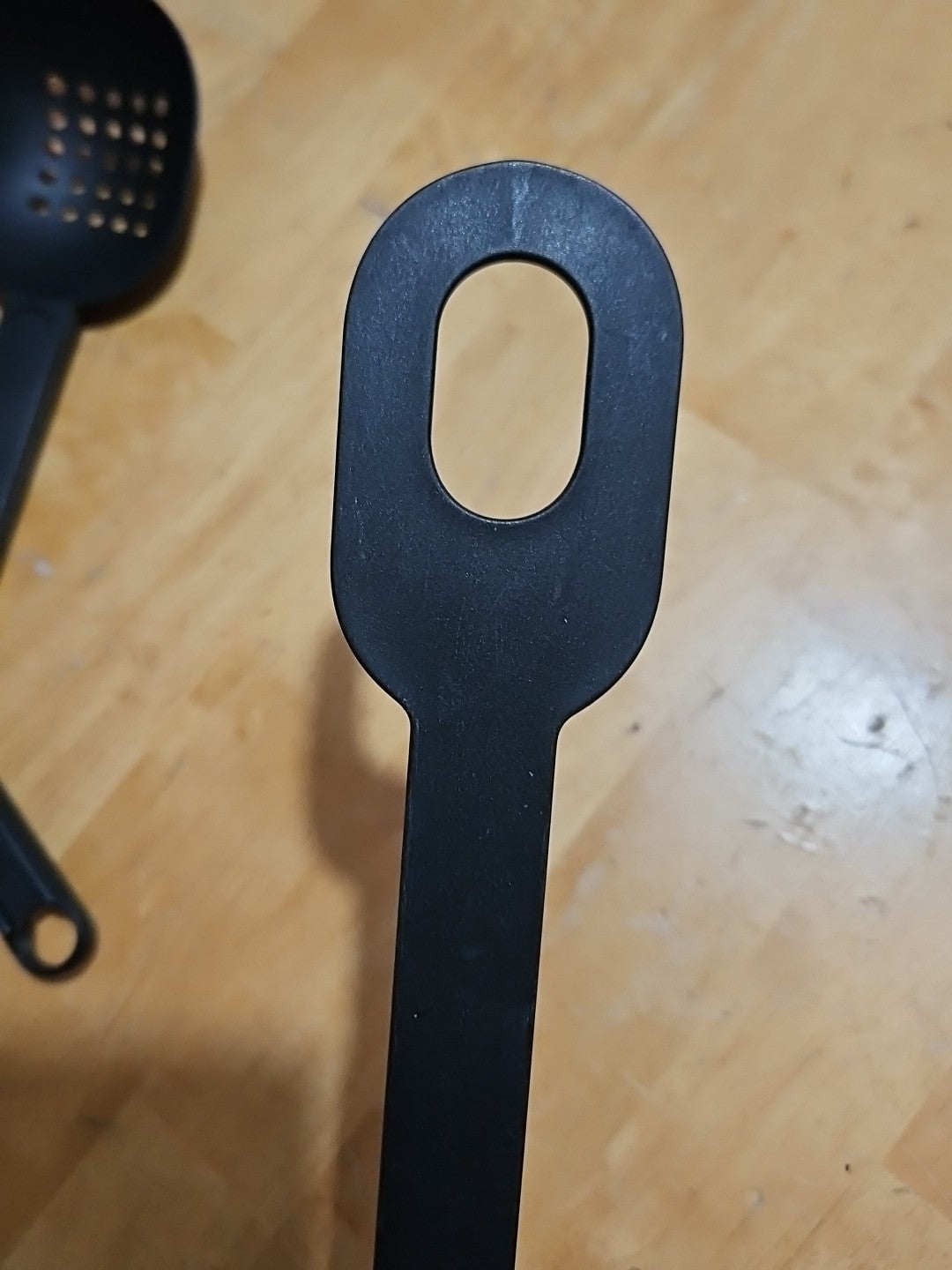 Set Of 4 Vintage T-Fal Black Nylon Kitchen Tools Flipper, Masher, Spoon, Spatula