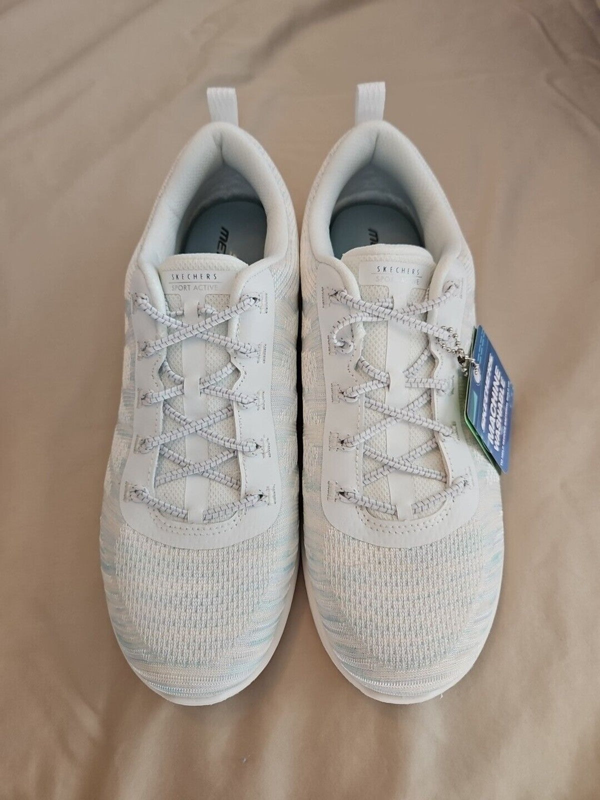 New Skechers Vapor Foam Lite Spark Sneakers Women's 7.5 White Multi Slip-on