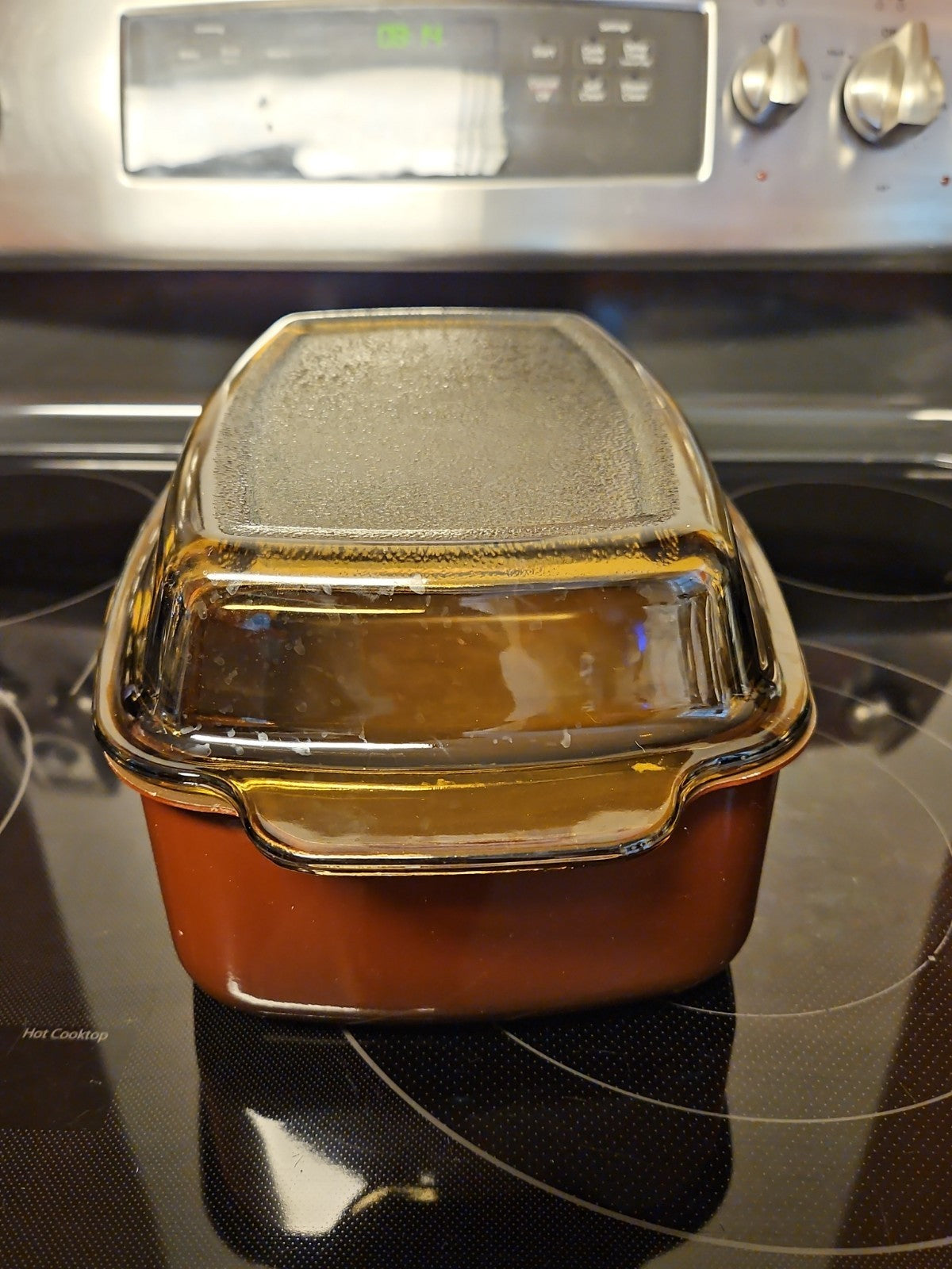 Vintage West Bend Slow Cooker 4qt Brown & White Vegetable Pattern Pot & Lid Only