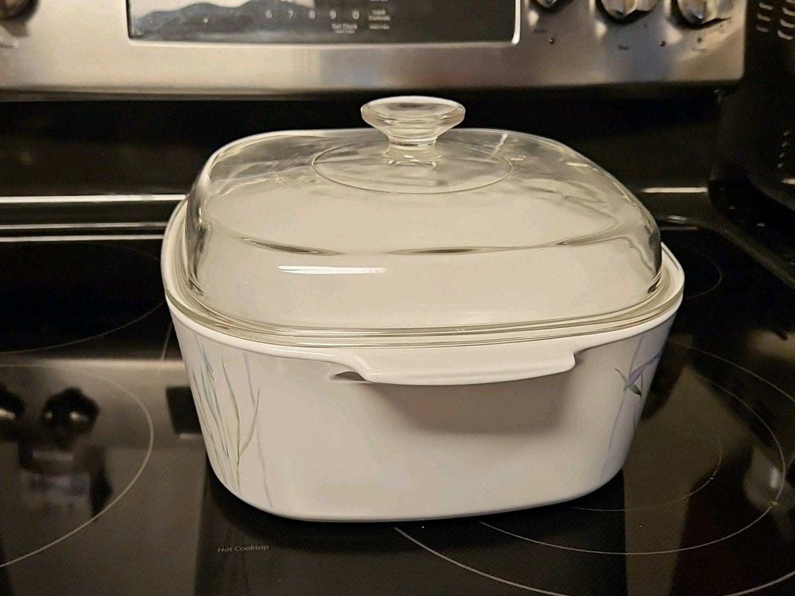 Vintage Corning Ware A-5-B 5 Liter Casserole Dish Shadow Iris 10"x10"x4" & Lid
