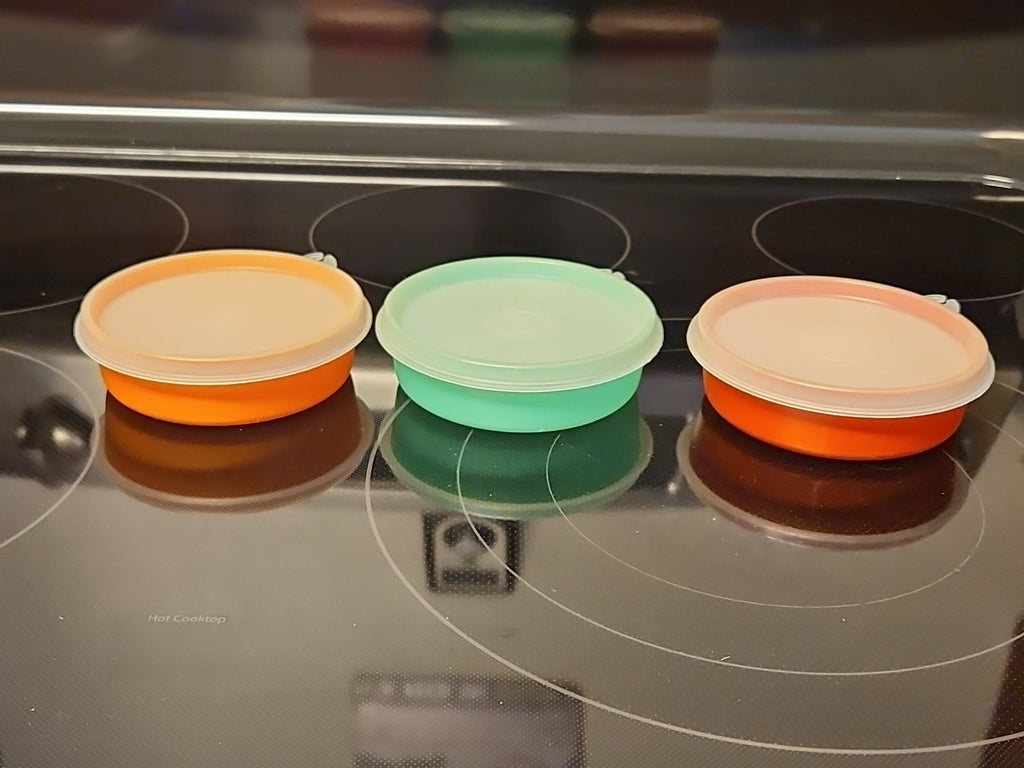 Set Of 3 Vintage Tupperware #1286 Little Wonders Bowls With Lids #215