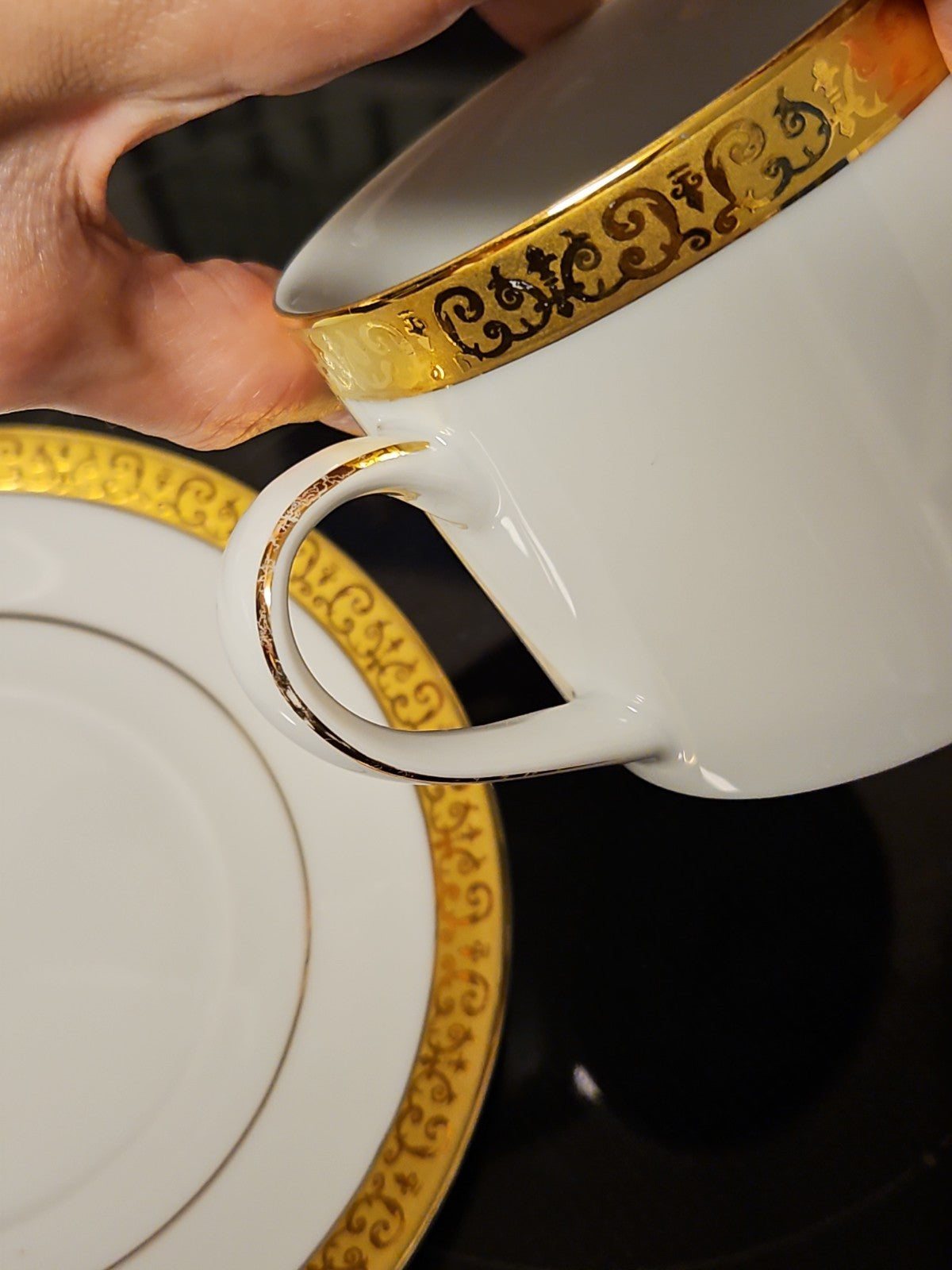 Vintage 1991 Royal Gallery Gold Buffet Cup and Saucer Set EUC