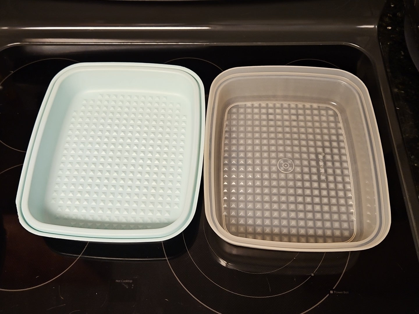 Vintage Tupperware Mint Green Season & Serve Marinade Dish W Lid 1295-7 & 1294-1