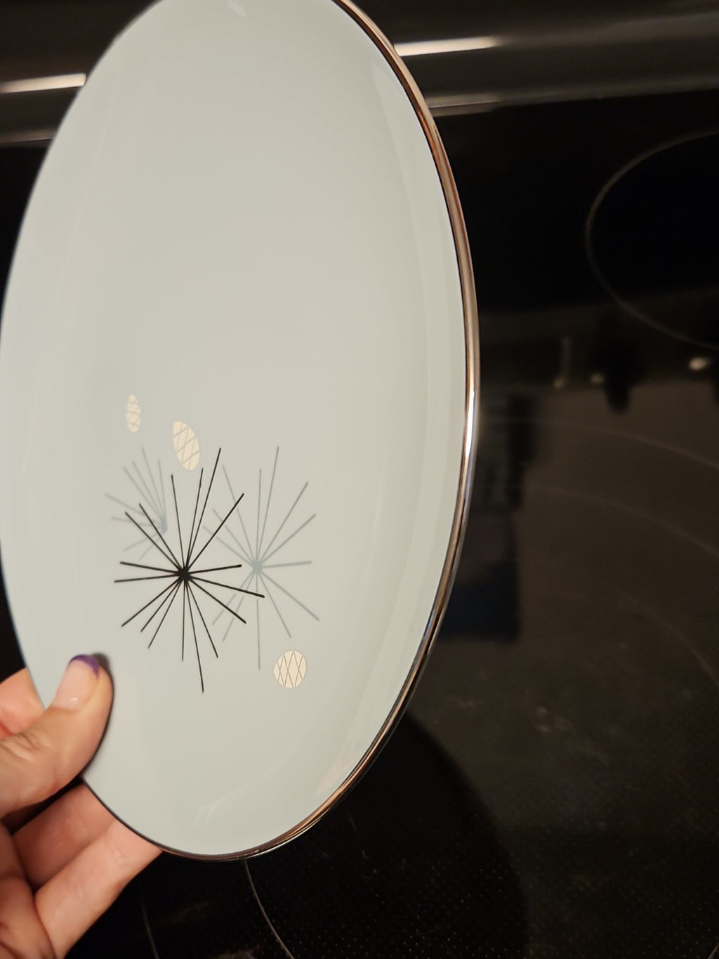 Vintage MCM Franciscan Silver Pine Bread & Butter Plate 6 3/8"